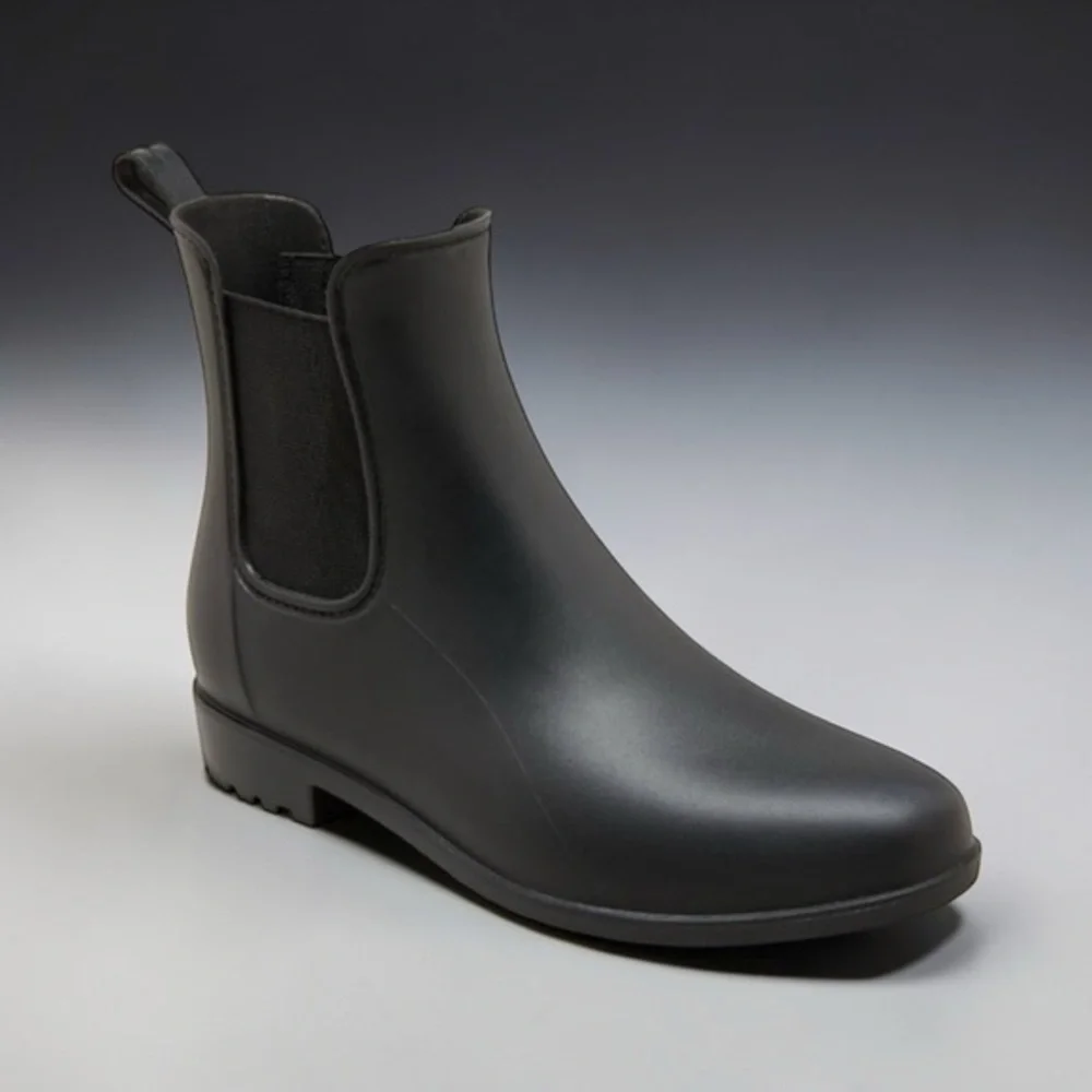 Merona Target Chelsea Rain Boots Black Pull On